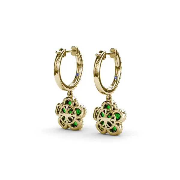 Magnolia Emerald Huggie Hoops Image 3 Quenan's Fine Jewelers Georgetown, TX