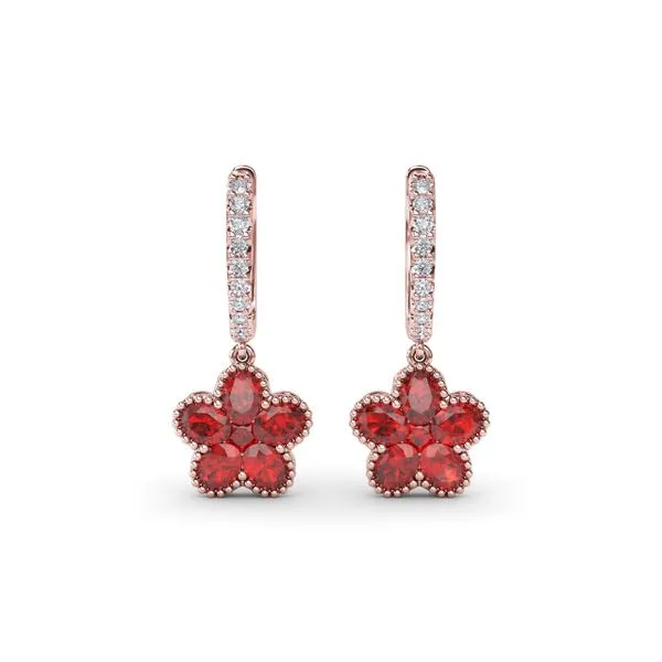 Magnolia Ruby Huggie Hoops Molinelli's Jewelers Pocatello, ID
