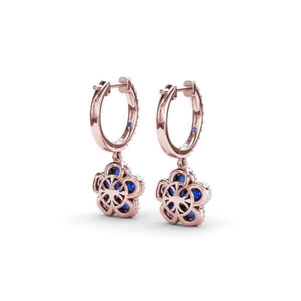 Magnolia Sapphire Huggie Hoops Image 3 Shipley's Fine Jewelry Hampstead, MD