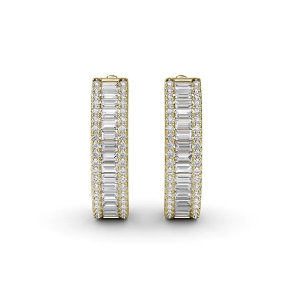 Baguette Diamond Hoops Moore Jewelers Laredo, TX