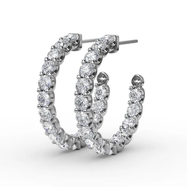3.1ct Diamond Hoop Earrings  The Diamond Center Claremont, CA