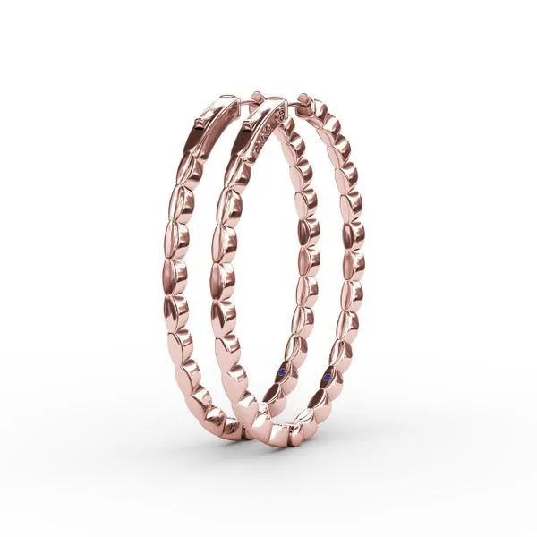 Flawless Filigree Diamond Hoops  Image 3 Castle Couture Fine Jewelry Manalapan, NJ