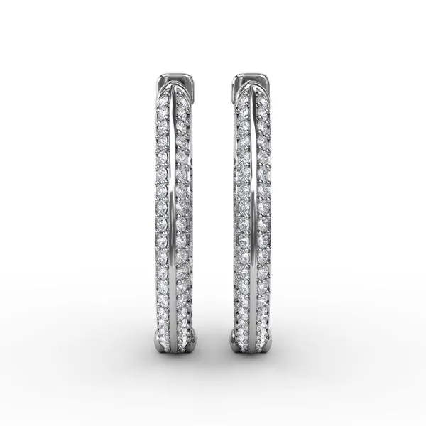 Knife Setting Diamond Hoop Image 2 The Diamond Center Claremont, CA