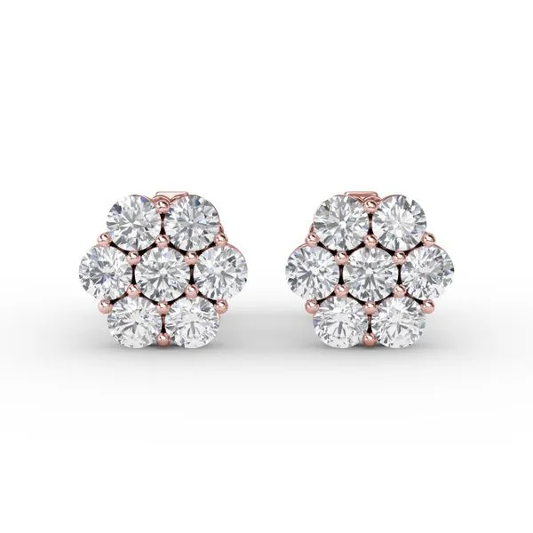 Magnolia Floral Diamond Stud Earrings  Quenan's Fine Jewelers Georgetown, TX