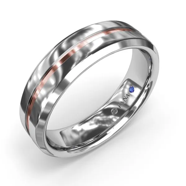 High Polish Bevel Edge Men's Band Image 2 Molinelli's Jewelers Pocatello, ID