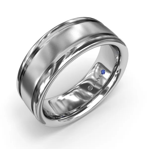 Sandblast Finish Men's Band Image 2 Moore Jewelers Laredo, TX