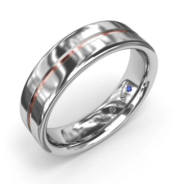 High Polish Men's Band Image 2 Steve Lennon & Co Jewelers  New Hartford, NY