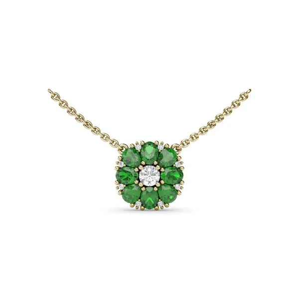 Emerald Flower Cluster Necklace Molinelli's Jewelers Pocatello, ID