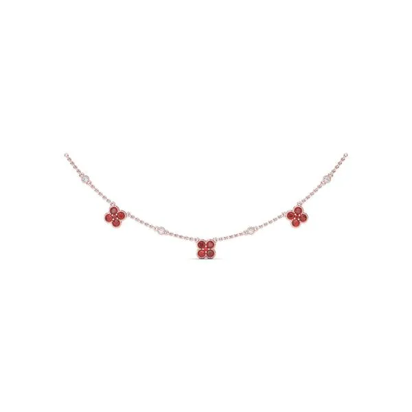 Magnolia Milgrain Ruby Necklace Quest Fine Jewelers Fairfax, VA