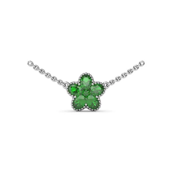 Emerald Magnolia Necklace Steve Lennon & Co Jewelers  New Hartford, NY