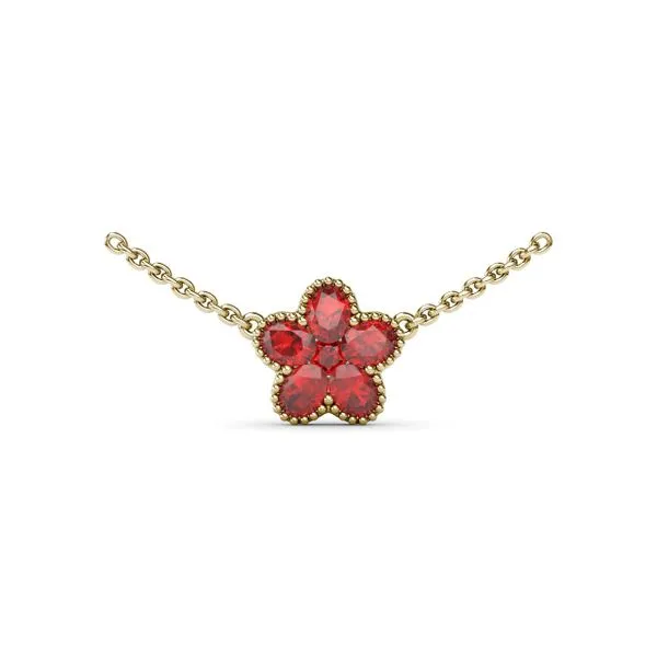 Ruby Magnolia Necklace Quenan's Fine Jewelers Georgetown, TX