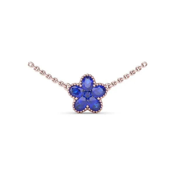 Sapphire Magnolia Necklace Quest Fine Jewelers Fairfax, VA