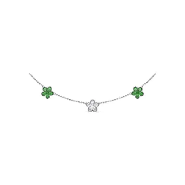 Three-Station Diamond and Emerald Necklace Shipley's Fine Jewelry Hampstead, MD