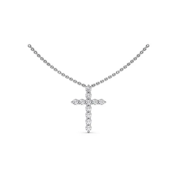 Diamond Prong Cross Necklace Castle Couture Fine Jewelry Manalapan, NJ