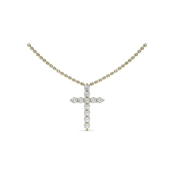 Diamond Prong Cross Necklace Castle Couture Fine Jewelry Manalapan, NJ