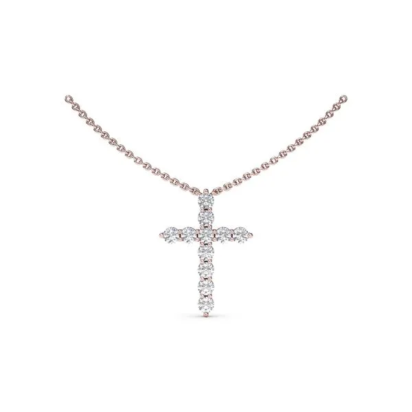 Diamond Prong Cross Necklace Steve Lennon & Co Jewelers  New Hartford, NY