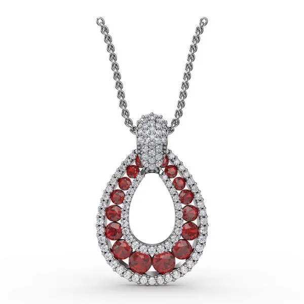 Steal The Spotlight Ruby and Diamond Pendant  Castle Couture Fine Jewelry Manalapan, NJ