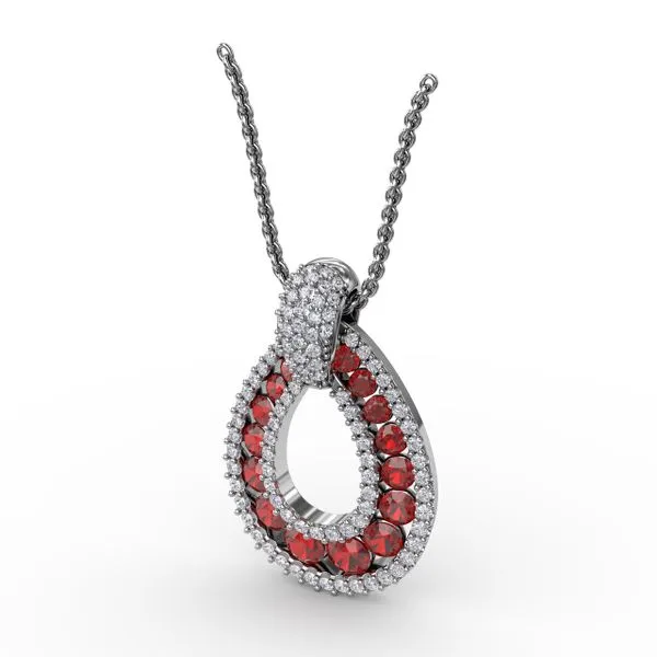 Steal The Spotlight Ruby and Diamond Pendant  Image 2 Castle Couture Fine Jewelry Manalapan, NJ