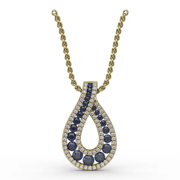 Infinity Loop Sapphire Pendant  Castle Couture Fine Jewelry Manalapan, NJ