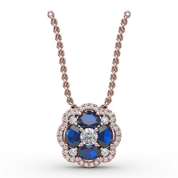 Love in Bloom Sapphire and Diamond Pendant  Gaines Jewelry FLINT, MI