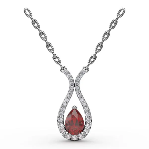 Feel The Love Ruby and Diamond Pendant Castle Couture Fine Jewelry Manalapan, NJ