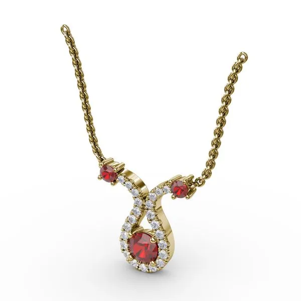 Full of Life Ruby and Diamond Pendant Image 2 Castle Couture Fine Jewelry Manalapan, NJ