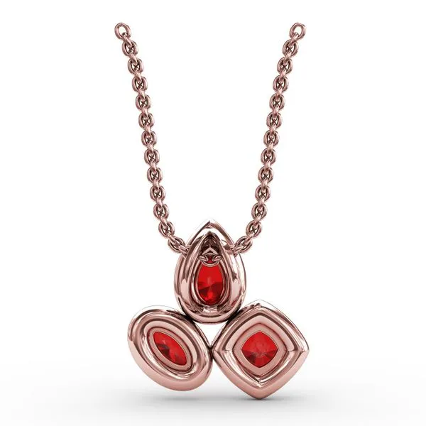 Never Dull Your Shine Ruby and Diamond Pendant Image 3 Steve Lennon & Co Jewelers  New Hartford, NY