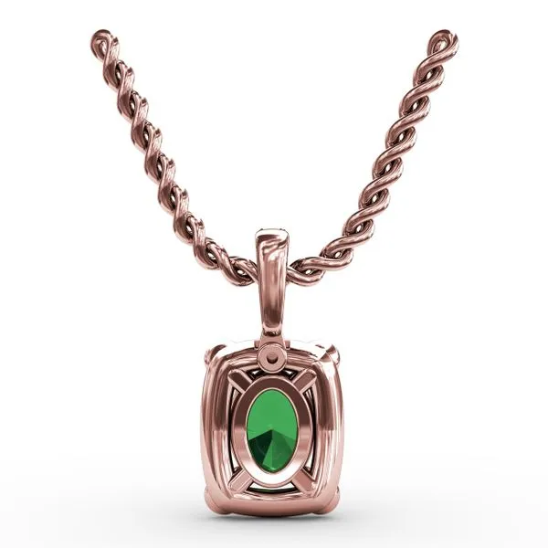 Feel The Elegance Emerald and Diamond Pendant  Image 3 Castle Couture Fine Jewelry Manalapan, NJ