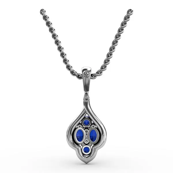 Precious Sapphire and Diamond Pendant  Image 3 Quest Fine Jewelers Fairfax, VA