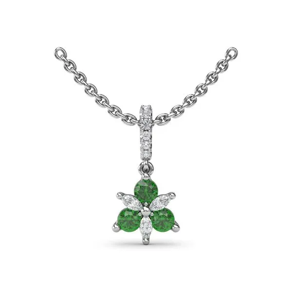 Trio Stud with Marquise and Emerald Diamond Pendant The Diamond Center Claremont, CA