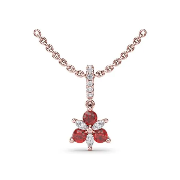 Trio Stud with Marquise and Ruby Diamond Pendant Quenan's Fine Jewelers Georgetown, TX