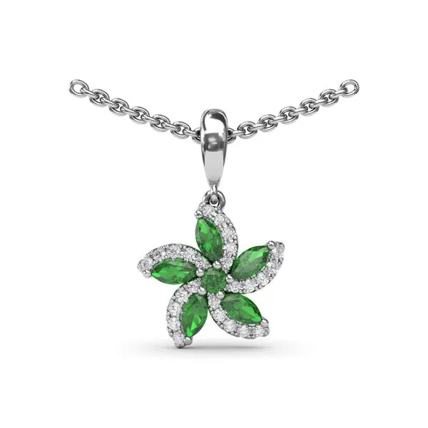 Emerald and Diamond Catalina Pendant Moore Jewelers Laredo, TX