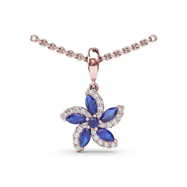 Sapphire and Diamond Catalina Pendant Quenan's Fine Jewelers Georgetown, TX