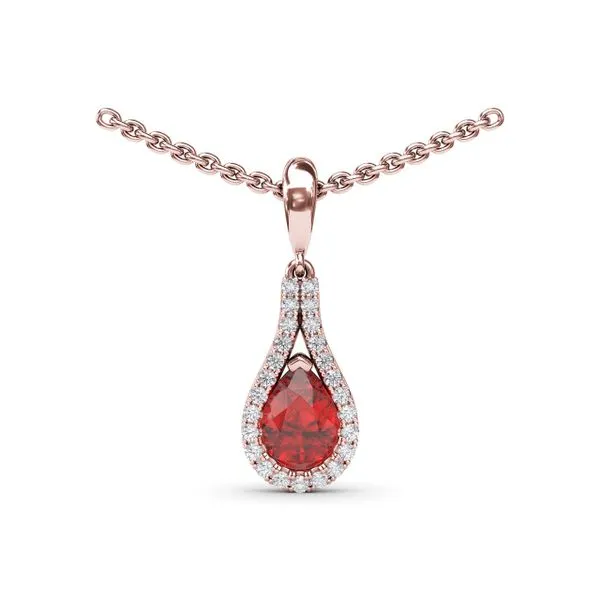 Ruby and Diamond Wrap Pendant Quenan's Fine Jewelers Georgetown, TX