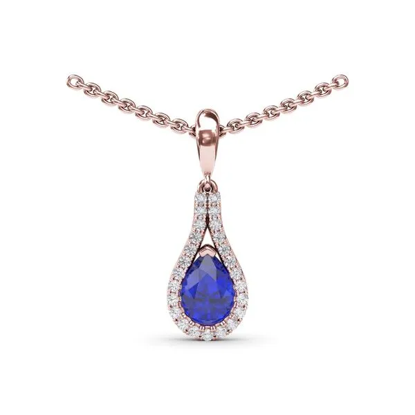 Sapphire and Diamond Wrap Pendant Steve Lennon & Co Jewelers  New Hartford, NY