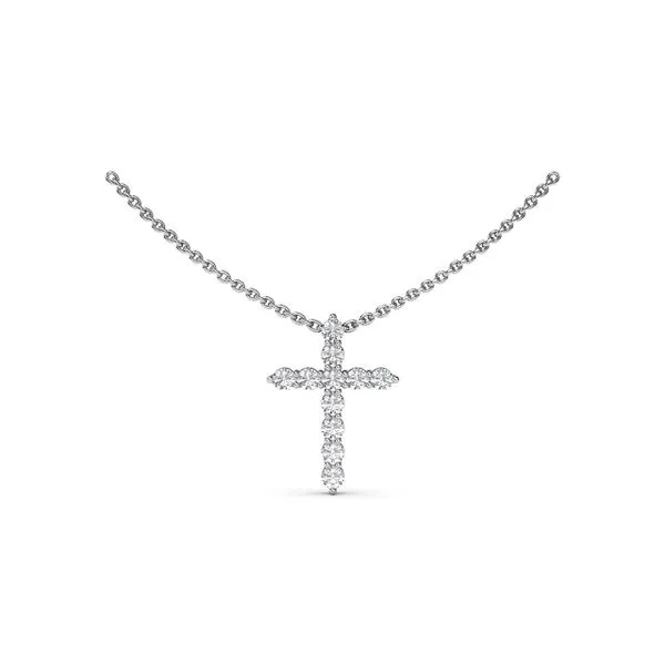 Diamond Prong Cross Necklace Steve Lennon & Co Jewelers  New Hartford, NY