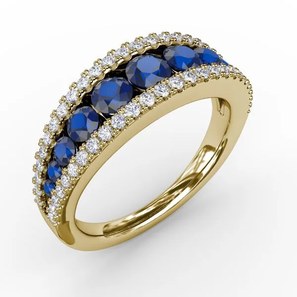 Walk This Way Sapphire and Diamond Ring Image 2 Graham Jewelers Wayzata, MN