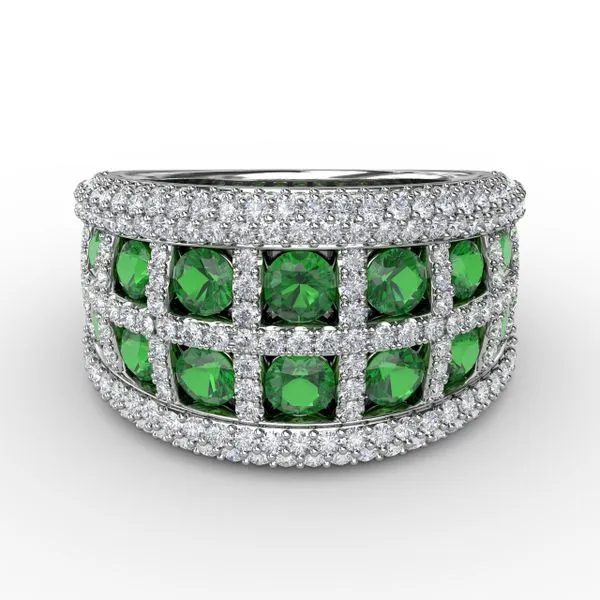 Bold and Beautiful Emerald and Diamond Ring  Gaines Jewelry FLINT, MI