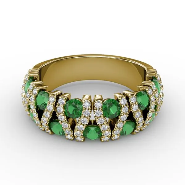 Make A Statement Emerald And Diamond Ring Gaines Jewelry FLINT, MI