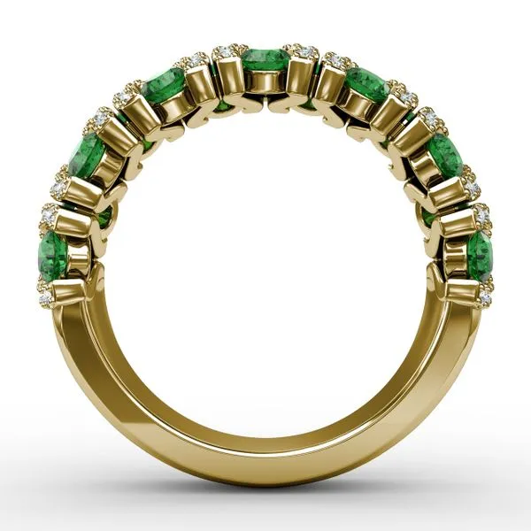 Make A Statement Emerald And Diamond Ring  Image 3 Castle Couture Fine Jewelry Manalapan, NJ