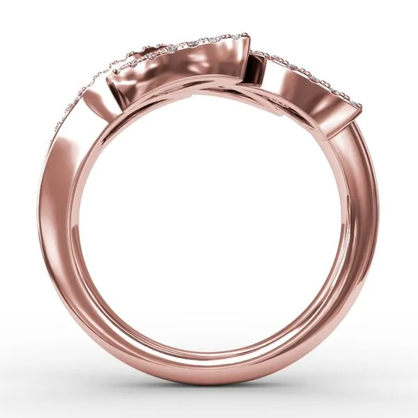 Glam Galore Ruby and Diamond Leaf Ring Image 3 Graham Jewelers Wayzata, MN