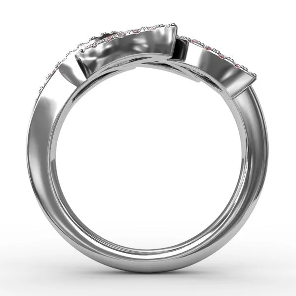 Glam Galore Ruby and Diamond Leaf Ring Image 3 Gaines Jewelry FLINT, MI