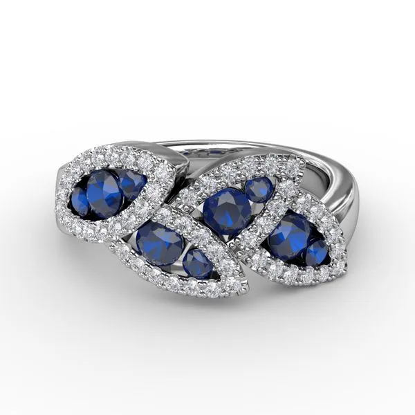 Glam Galore Sapphire and Diamond Leaf Ring Gaines Jewelry FLINT, MI