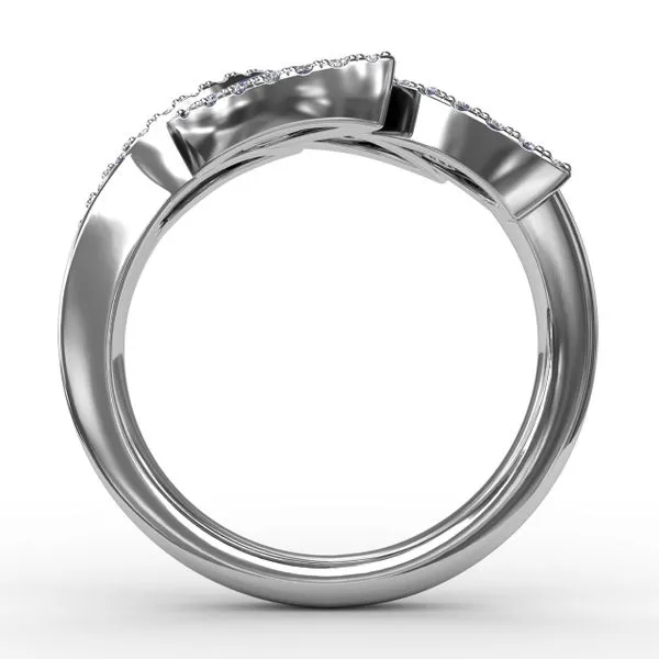 Glam Galore Sapphire and Diamond Leaf Ring Image 3 Gaines Jewelry FLINT, MI