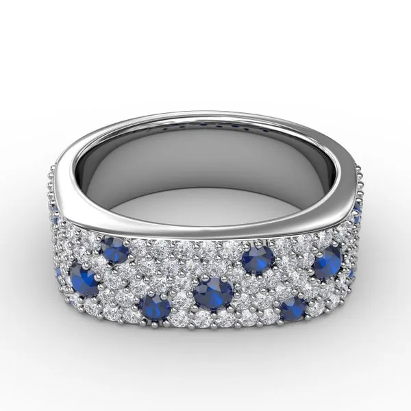 Under the Stars Sapphire-Speckled Diamond Ring Gaines Jewelry FLINT, MI