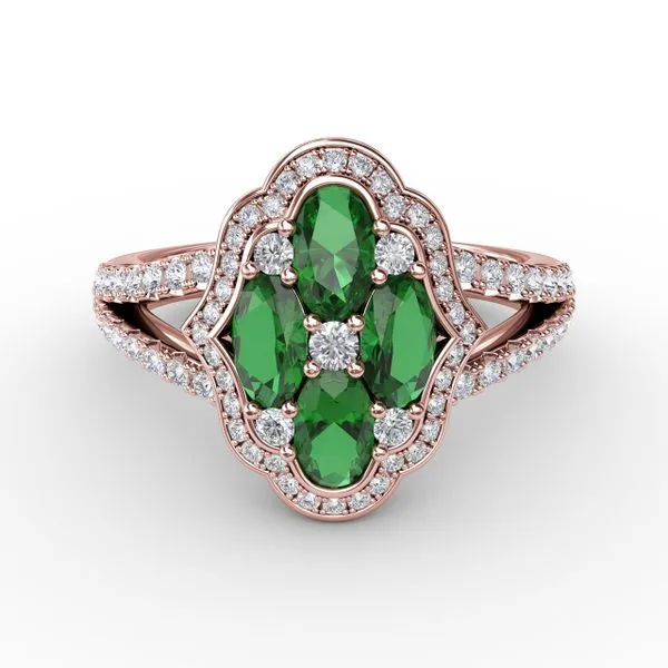 Make A Statement Emerald and Diamond Ring  Castle Couture Fine Jewelry Manalapan, NJ
