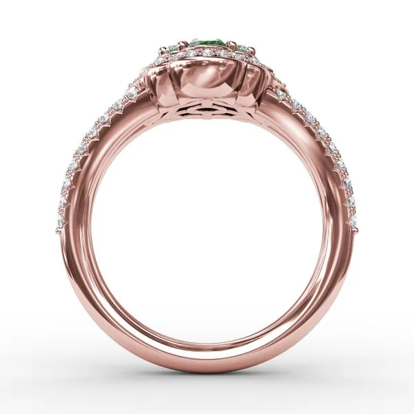 Make A Statement Emerald and Diamond Ring  Image 3 Gaines Jewelry FLINT, MI