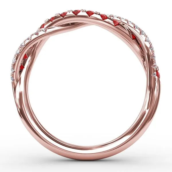 Infinite Love Ruby and Diamond Ring  Image 3 Castle Couture Fine Jewelry Manalapan, NJ