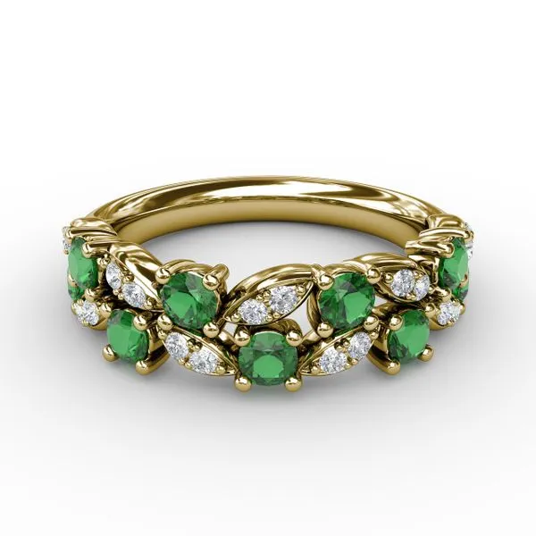Marquise Emerald and Diamond Ring  Castle Couture Fine Jewelry Manalapan, NJ