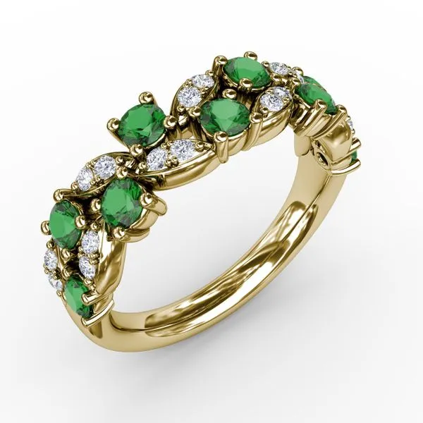 Marquise Emerald and Diamond Ring  Image 2 Castle Couture Fine Jewelry Manalapan, NJ